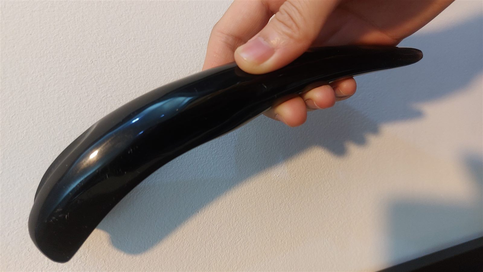 A hand-carved bojin horn tool